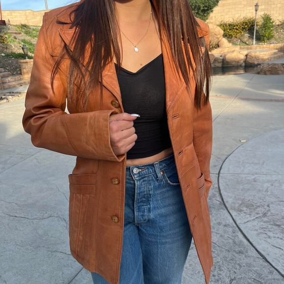 Wilsons leather 70s style leather size 40 - Picture 1 of 8